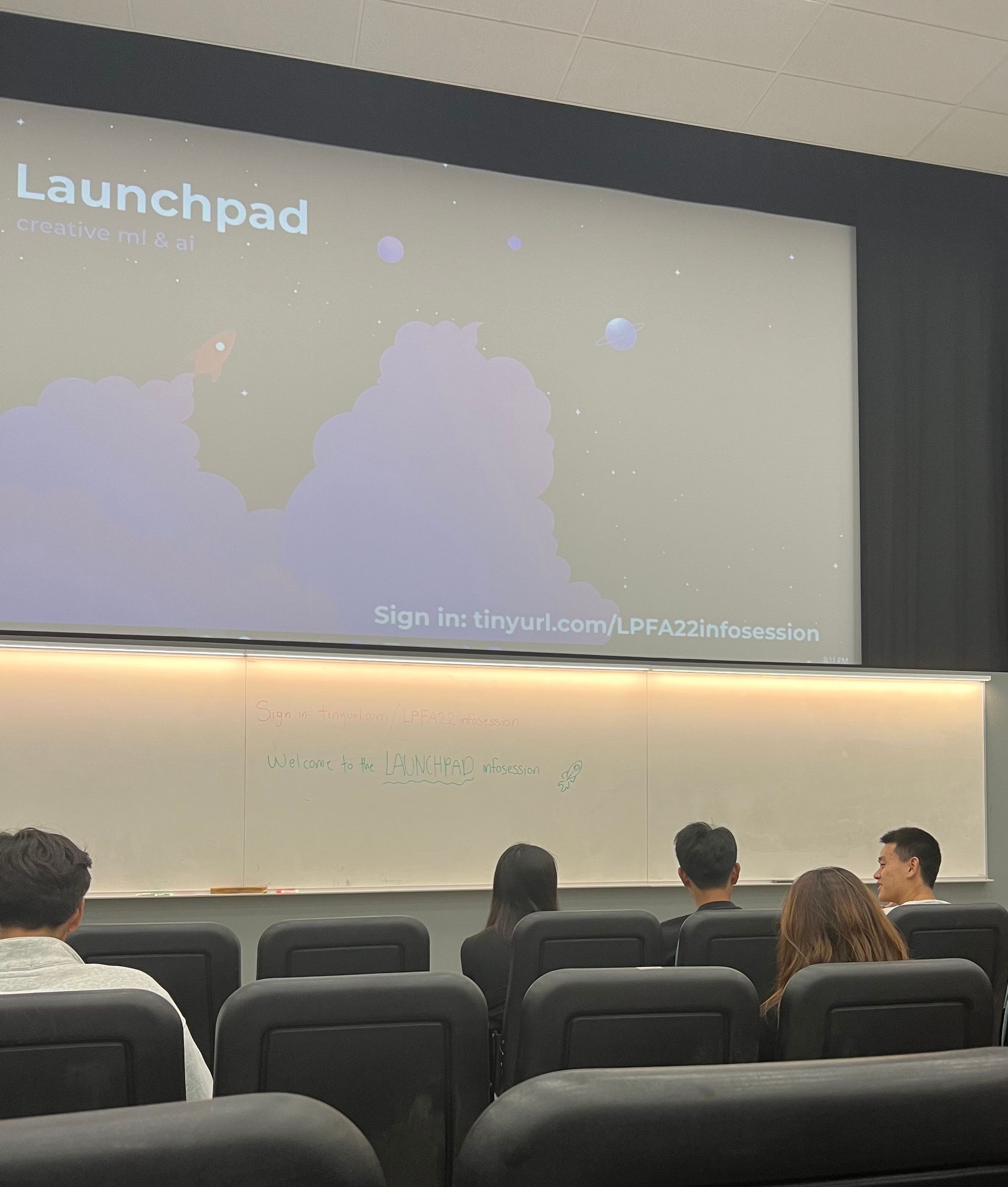 A picture I took from the first infosession for my club, Launchpad